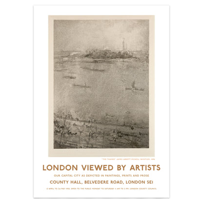 James Abbott McNeill Whistler Exhibition Poster of London and the River Thames