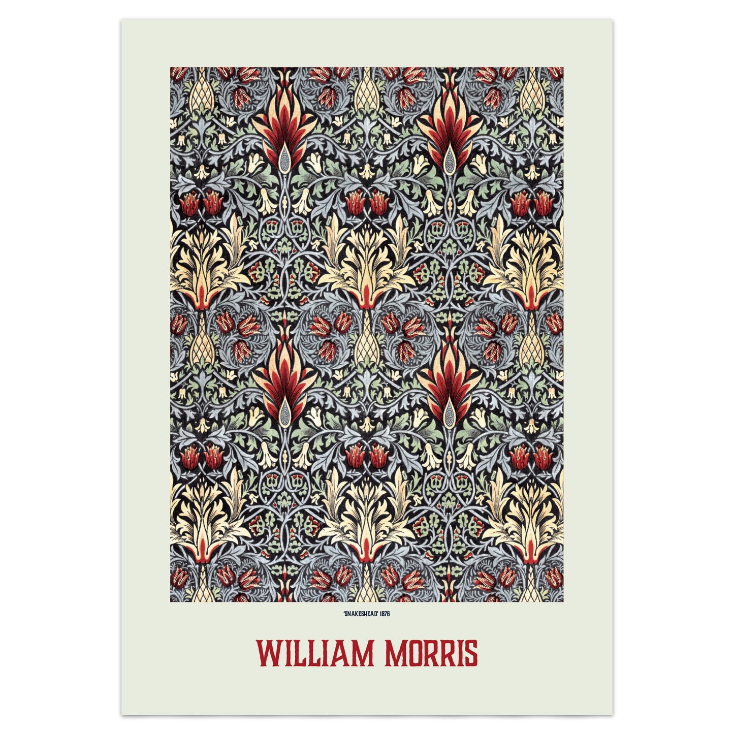 William Morris Exhibition Poster, Snakeshead Design