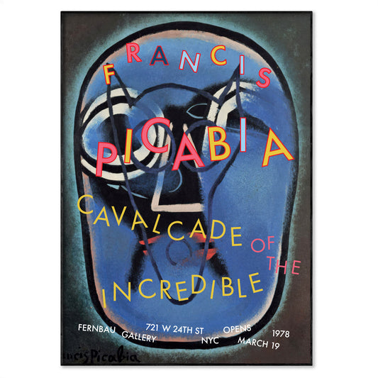 Francis Picabia ‘Head’ – Cavalcade of the Incredible 1978 NYC poster on white background