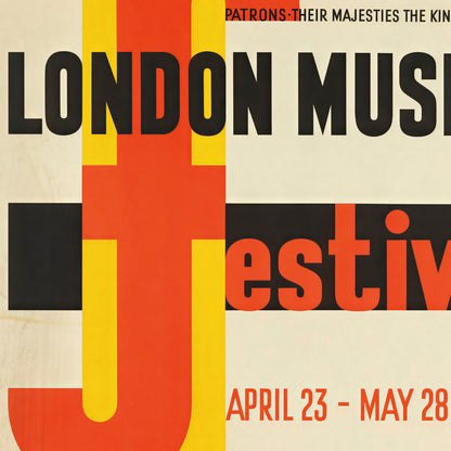 E. McKnight Kauffer London Music Festival Poster from 1939