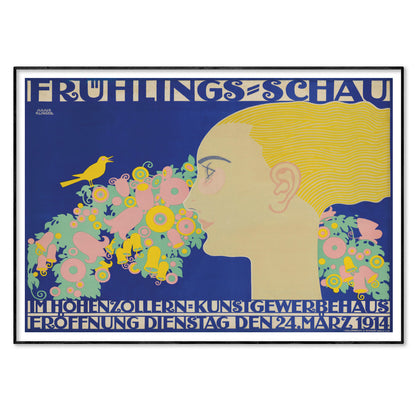 Julius Klinger's 1914 'Frühlings Schau' Art Nouveau poster reproduction