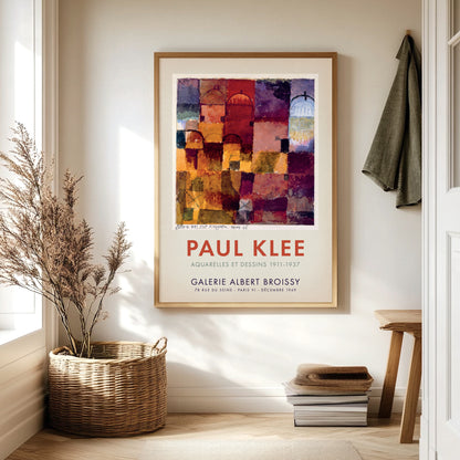 Paul Klee Red and White Domes 1914 exhibition poster