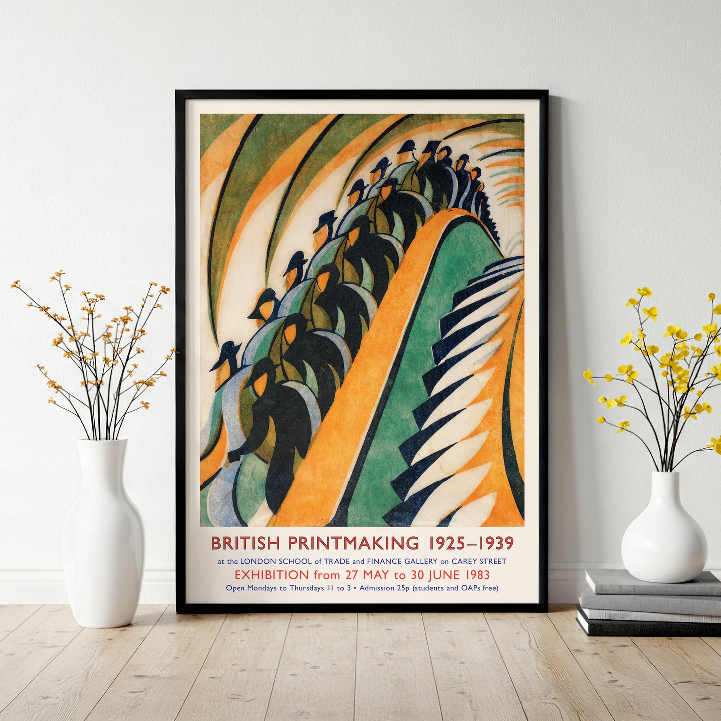 Cyril Power Grosvenor School print, dynamic London Underground imagery