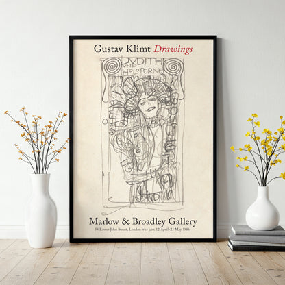 Klimt preparatory drawing for Judith painting