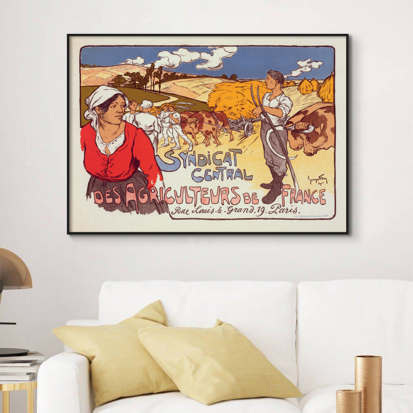 Art Nouveau style farming poster