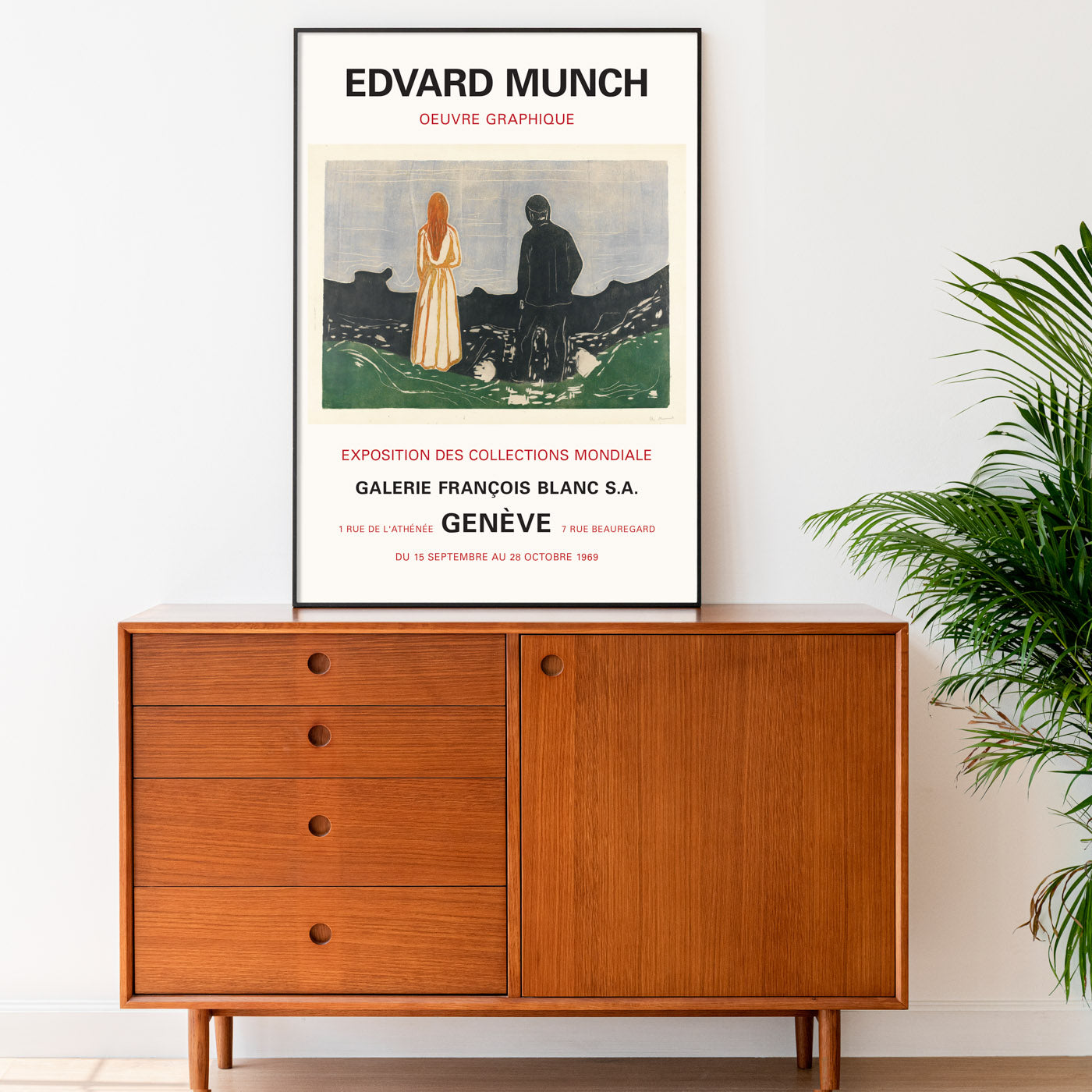 Edvard Munch Exhibition Poster - Two Human Beings. The Lonely Ones