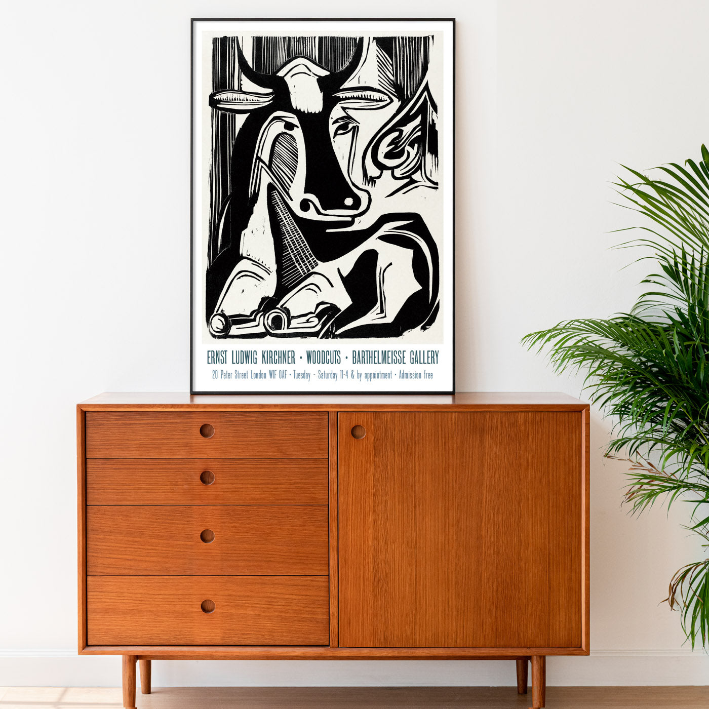 Ernst Ludwig Kirchner Exhibition Poster - The Large Cow Lying Down