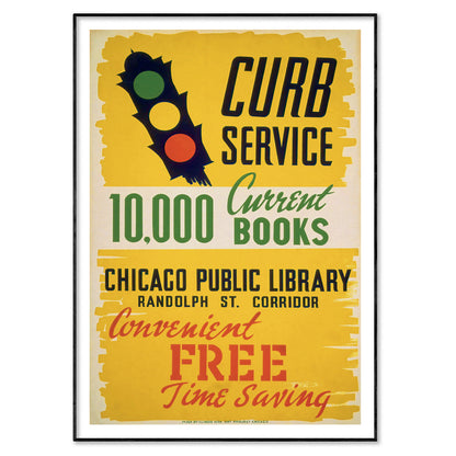 Chicago Public Library Curb Service Poster