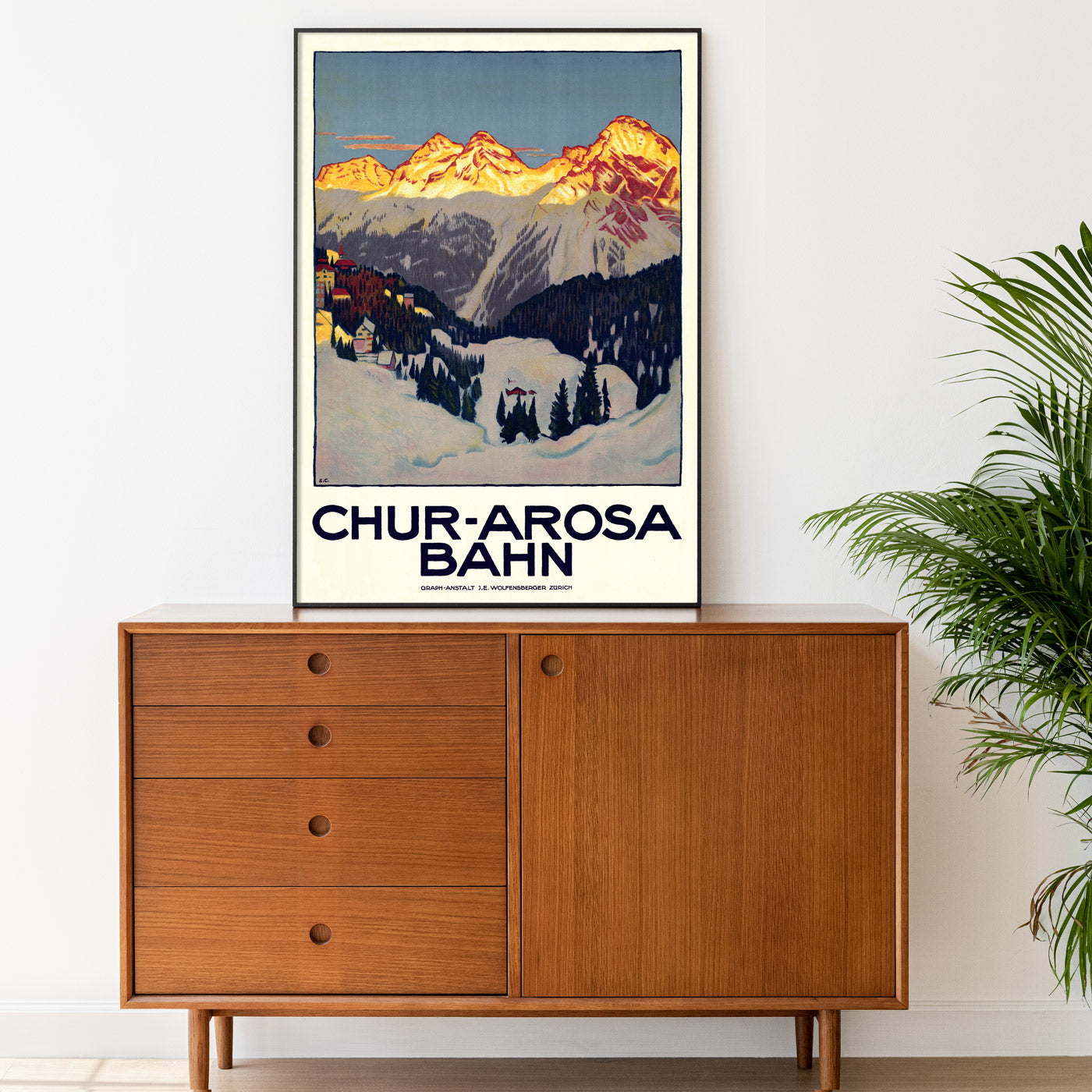 Swiss Railway Poster Chur-Arosa Bahn by Emil Cardinaux