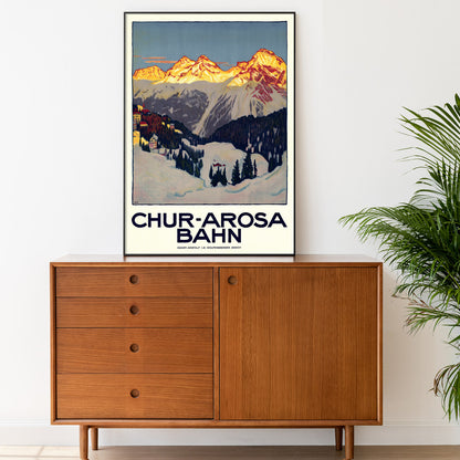 Swiss Railway Poster Chur-Arosa Bahn by Emil Cardinaux