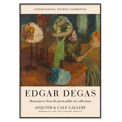 Edgar Degas Touring Exhibition Poster - The Millinery Shop