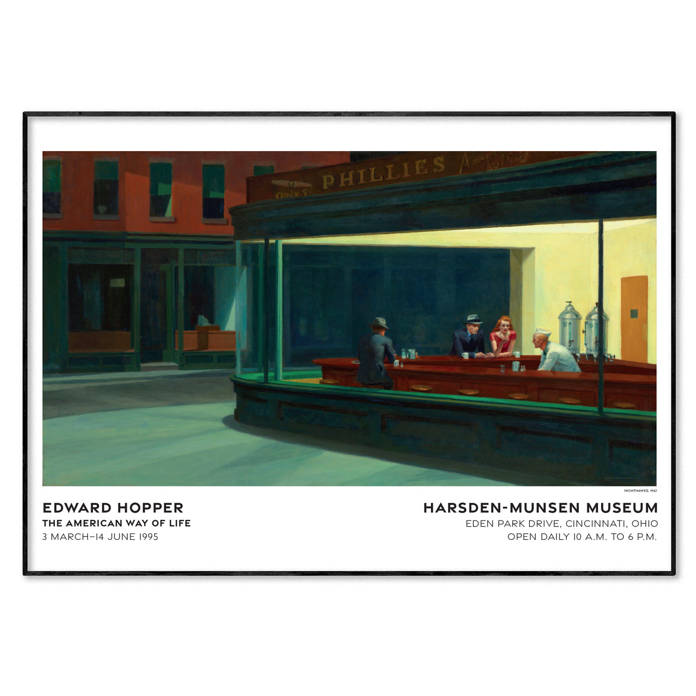 Edward Hopper Nighthawks Poster