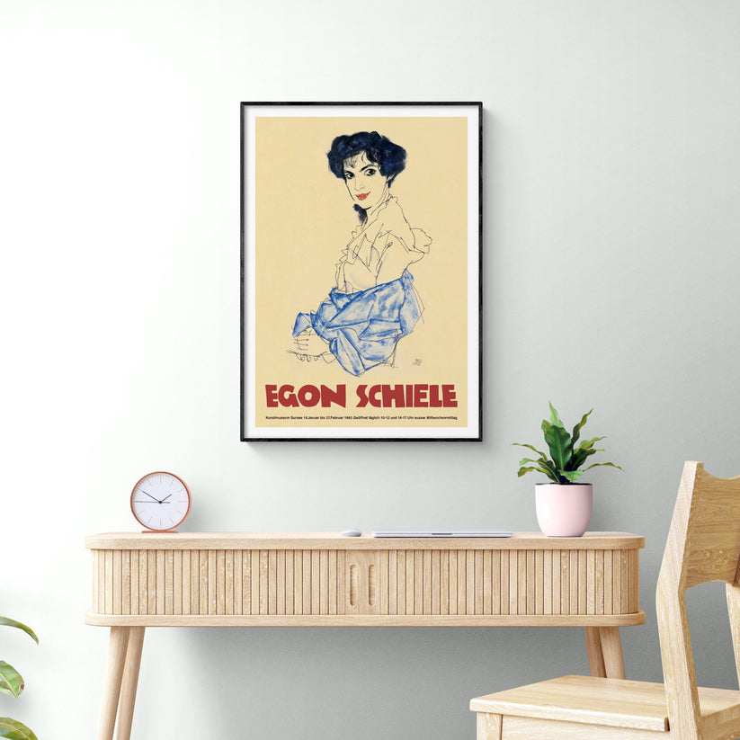 Egon Schiele Exhibition Poster - Portrait of Elisabeth Lederer | Art ...