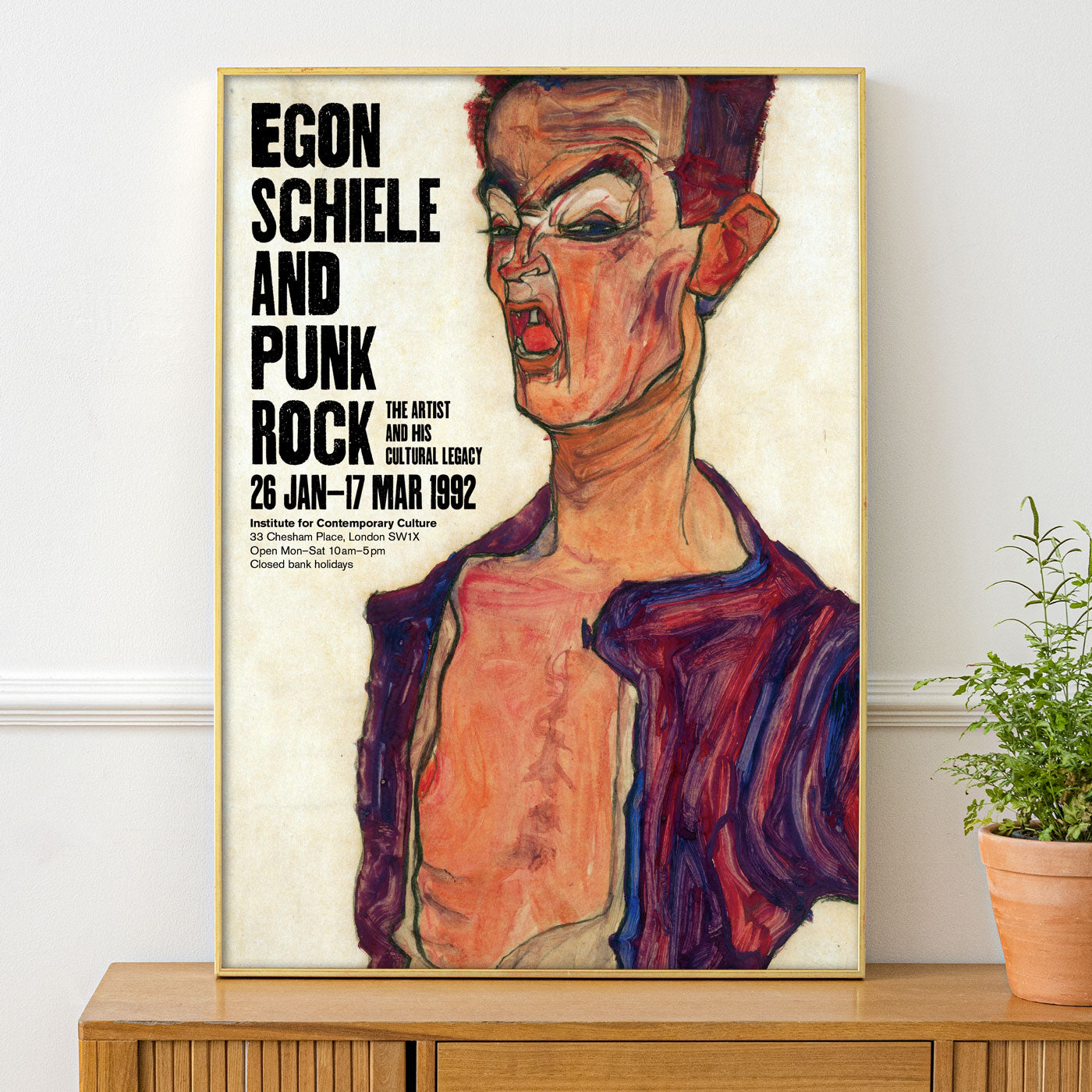 Egon Schiele Punk Rock Poster