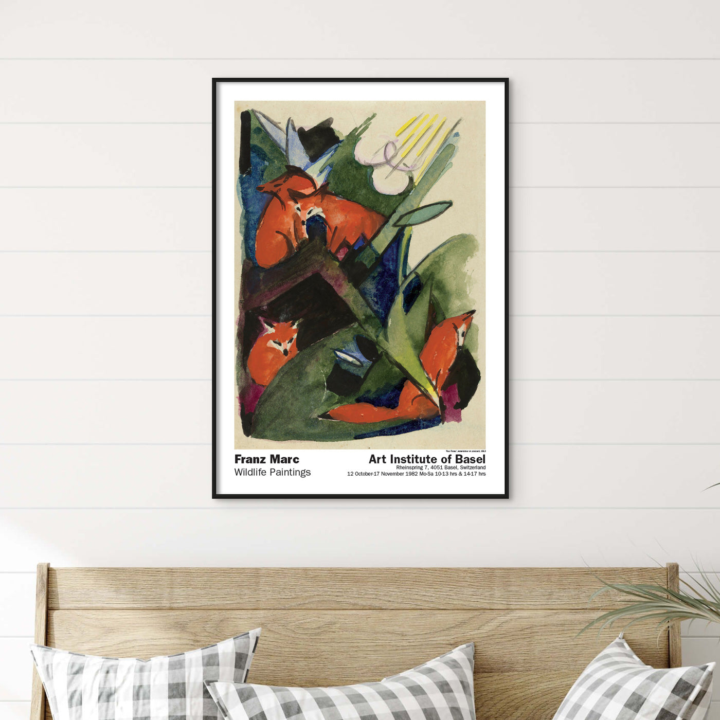 Franz Marc Four Foxes Exhibition Poster Print