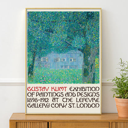 Gustav Klimt Farmhouse Exhibition Poster