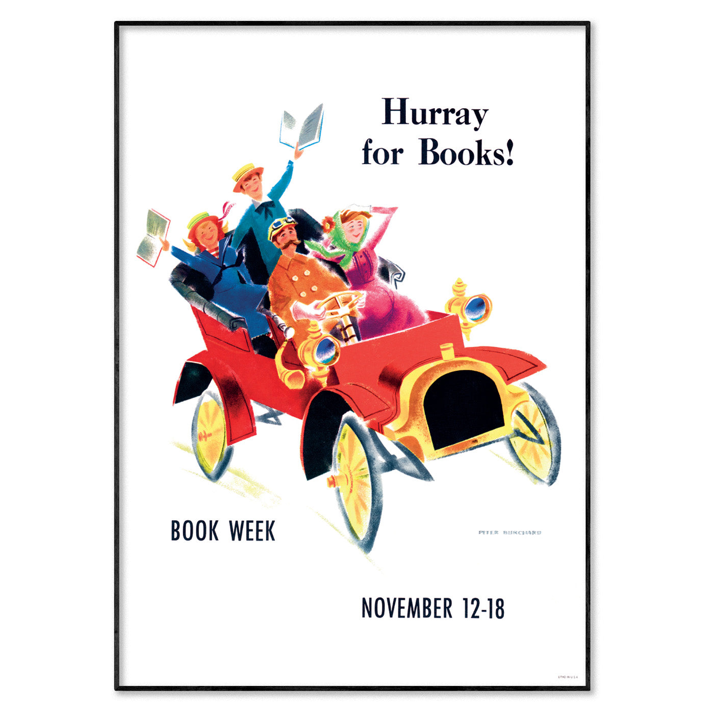 Hurray For Books - 1961 Book Week Poster For Book Lovers