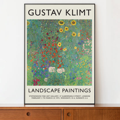 Gustav Klimt Sunflowers Exhibition Poster