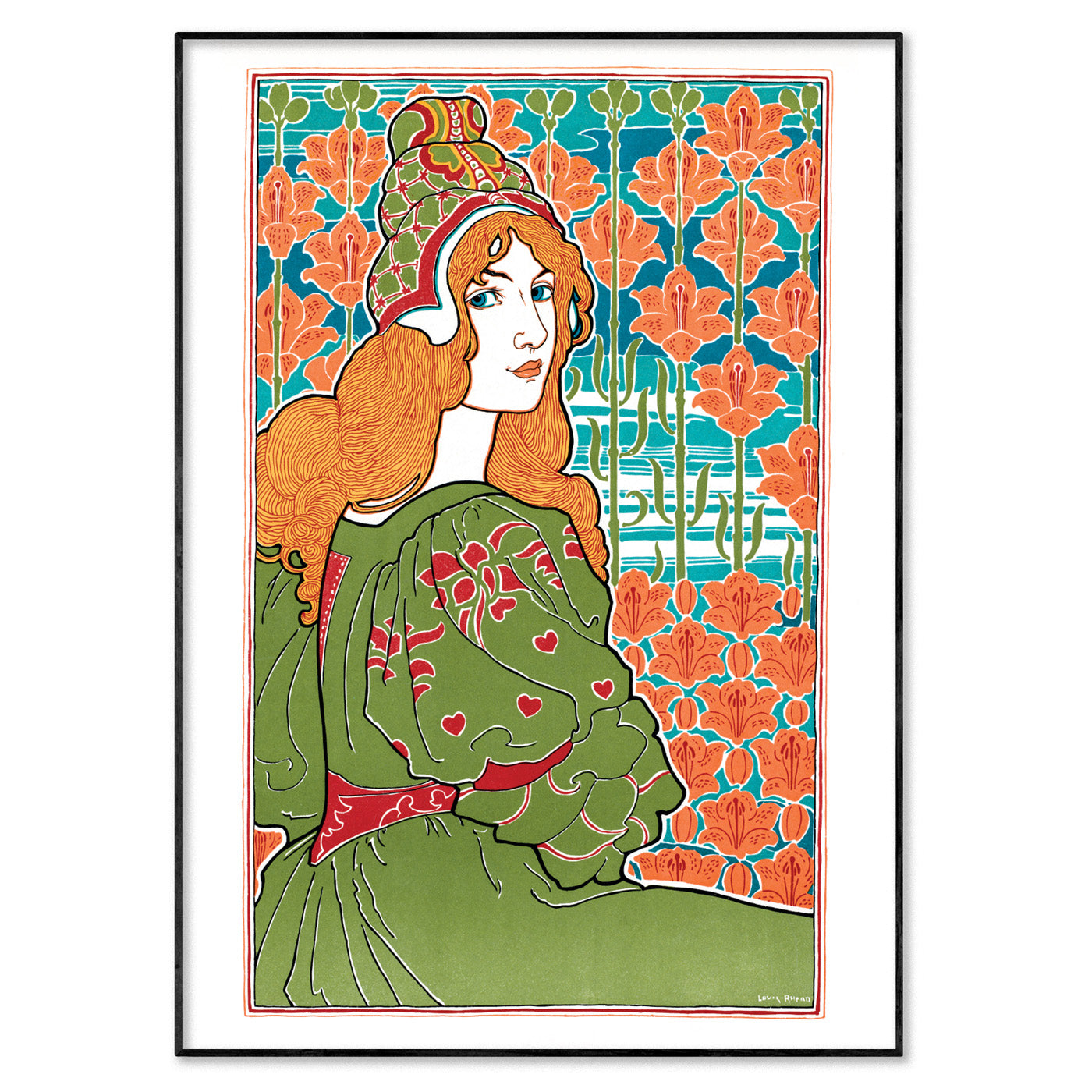 Louis Rhead Art Nouveau Advertising Poster - 'Jane' by Louis Rhead | Art Poster ...