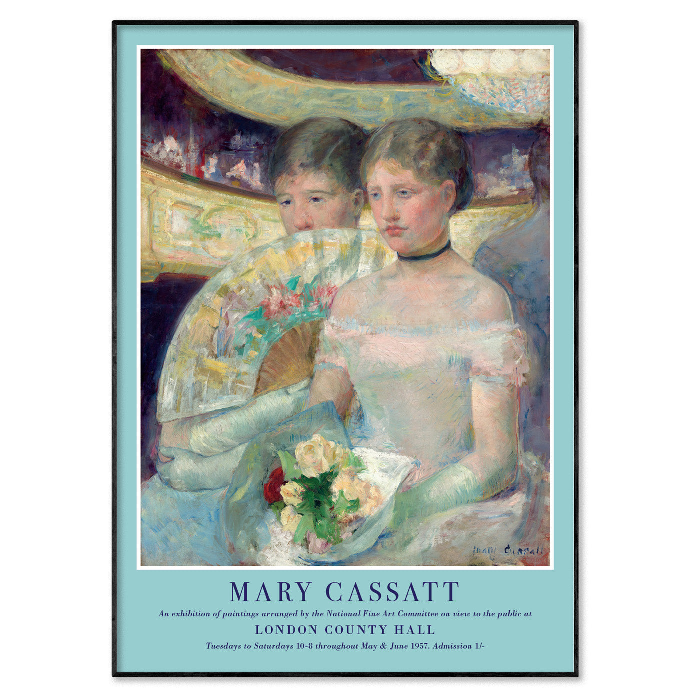 Mary Cassatt Poster for an Exhibition featuring 'The Loge' 1878-1880