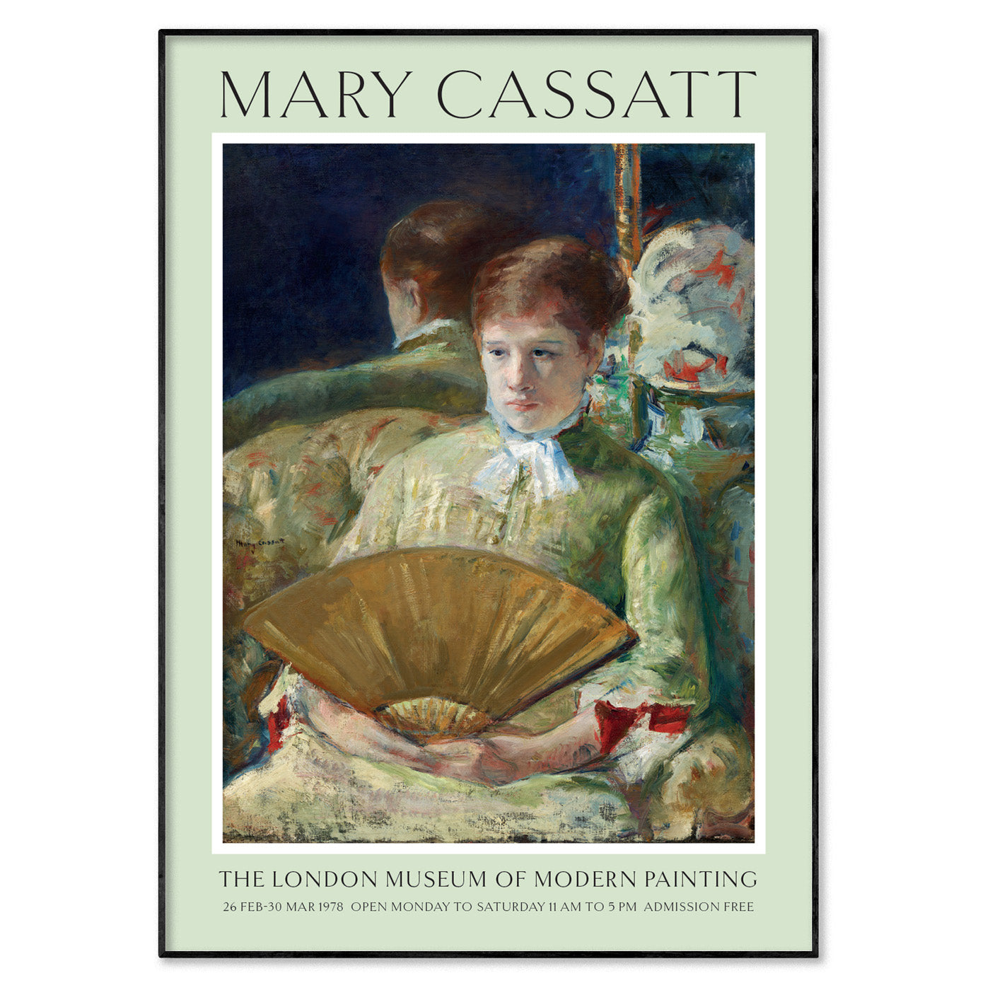 Mary Cassatt 'Woman With A Fan' 1878 Exhibition Poster