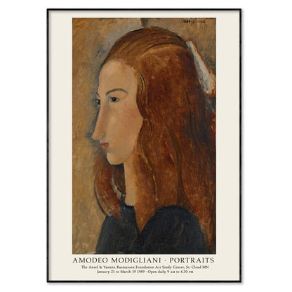 Amedeo Modigliani Portrait of Jeanne Hebuterne Exhibition Poster