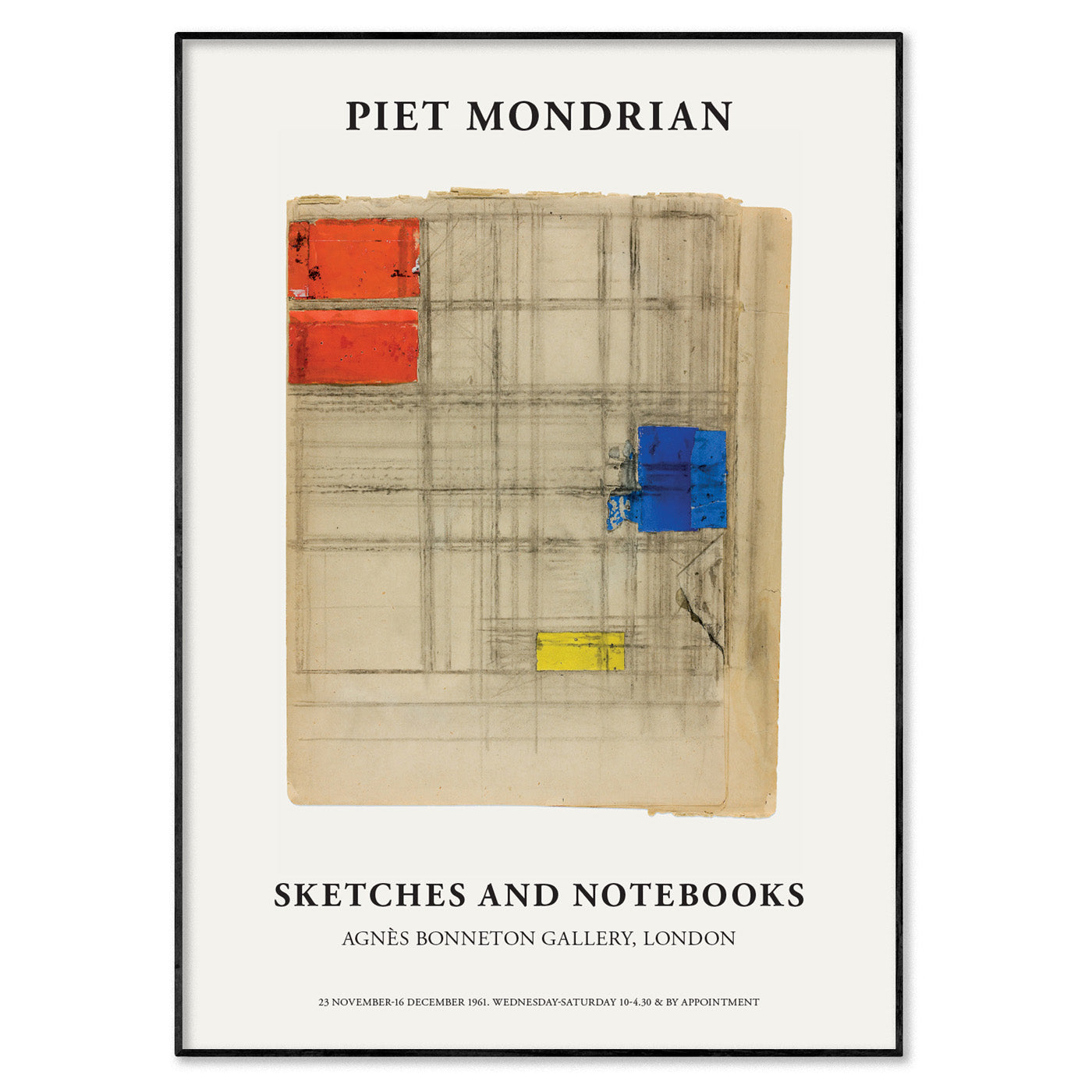 Piet Mondrian Notebooks Exhibition Poster