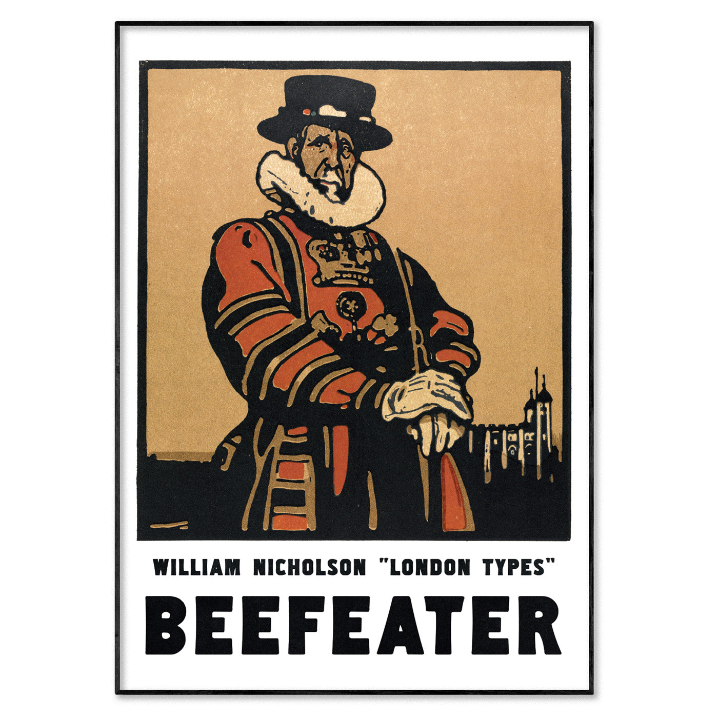 William Nicholson 'London Types' Beefeater Poster