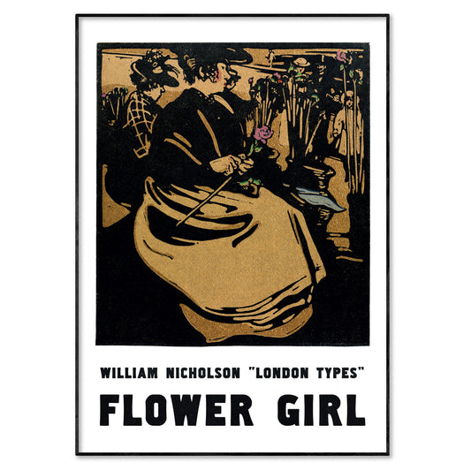 William Nicholson 'London Types' Flower Girl Poster