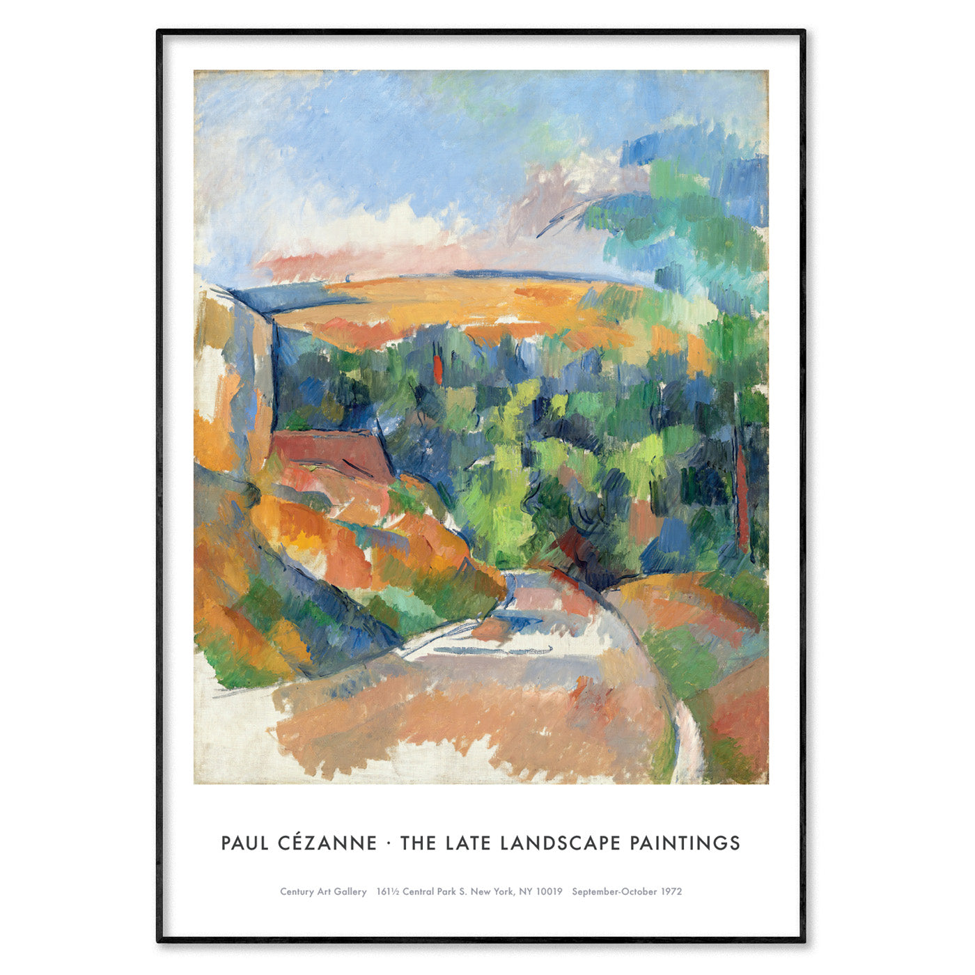 Paul Cézanne Exhibition Poster - The Bend In The Road, 1900-1906