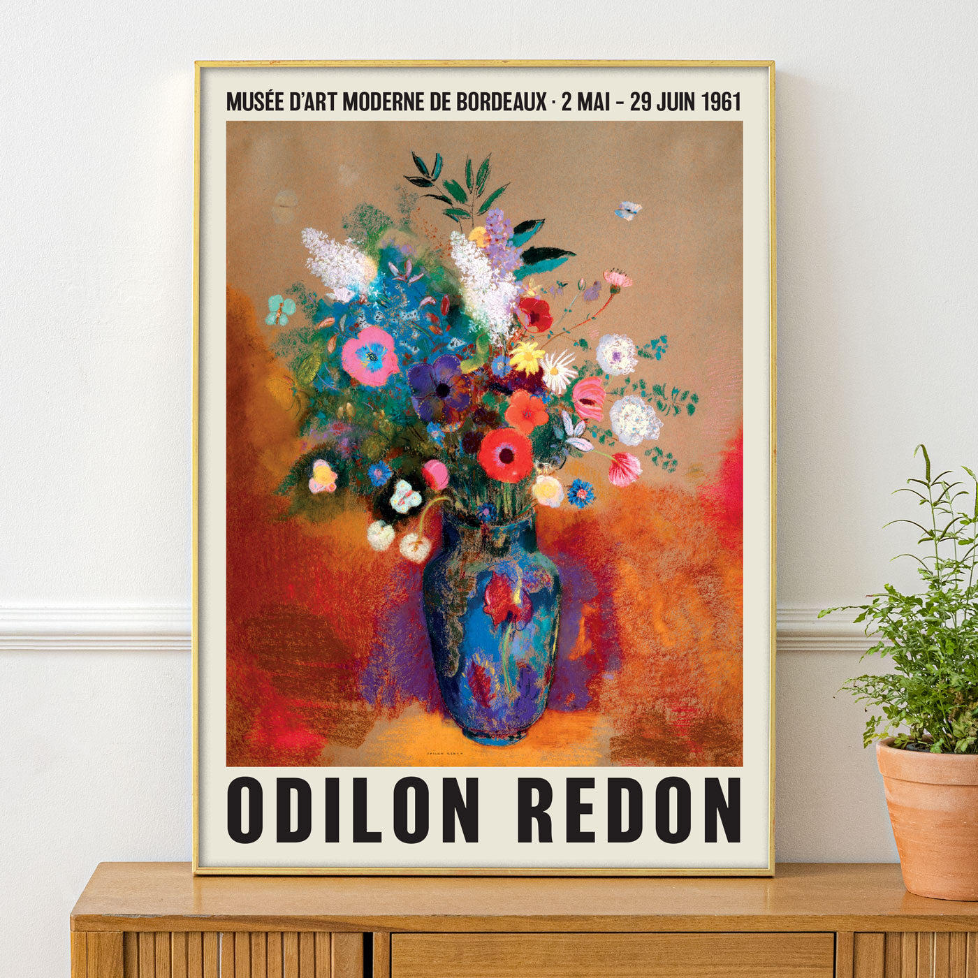 Odilon Redon Flowers In A Vase Exhibition Poster