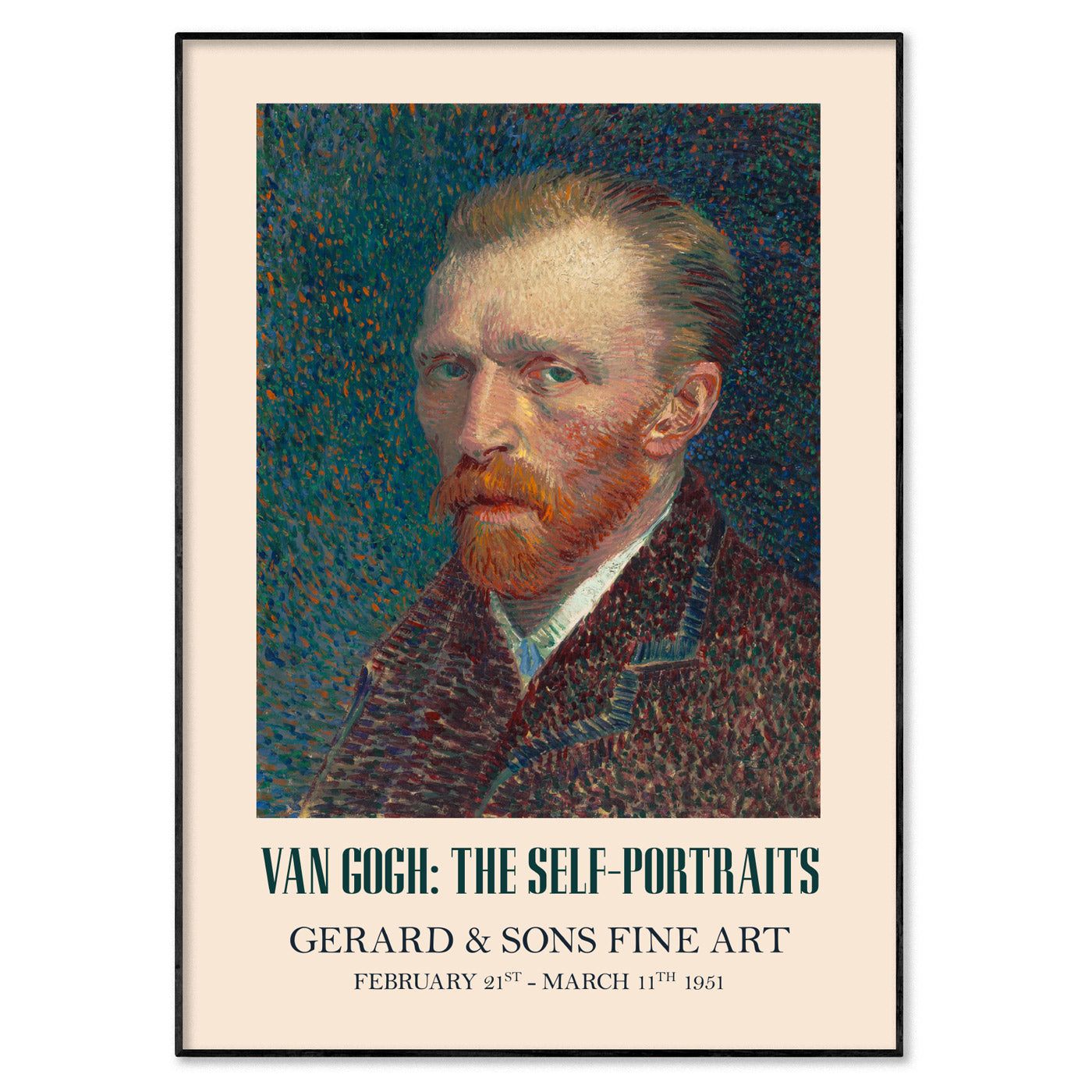 Van Gogh Self Portrait Exhibition Poster