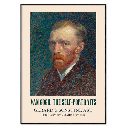Van Gogh Self Portrait Exhibition Poster