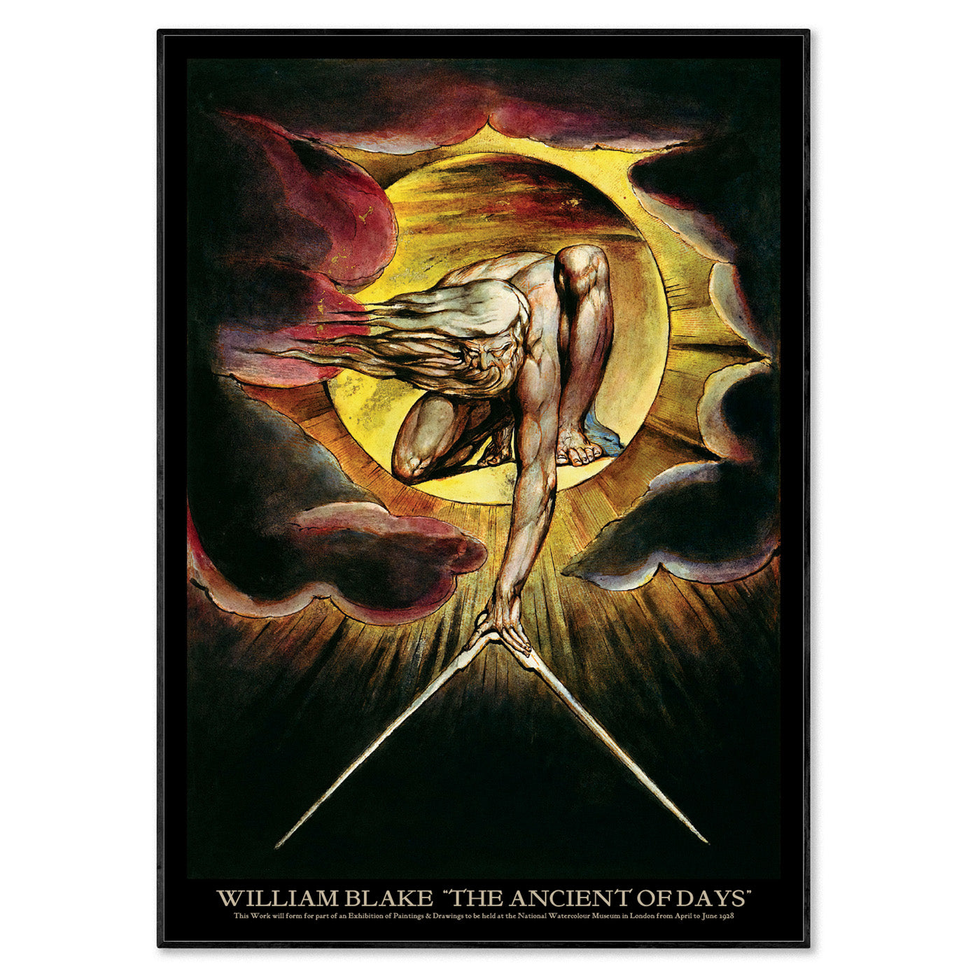 William Blake Exhibition Poster - 'The Ancient Of Days'