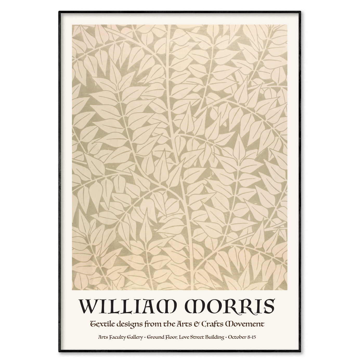 William Morris textile pattern poster