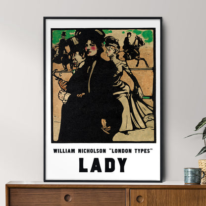 William Nicholson 'London Types' Lady Poster